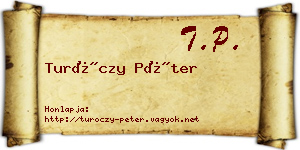 Turóczy Péter névjegykártya
