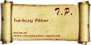 Turóczy Péter névjegykártya